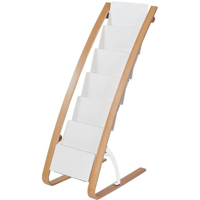Alba Floor Display 6 White Steel Wo ABADDEXPO6WBC
