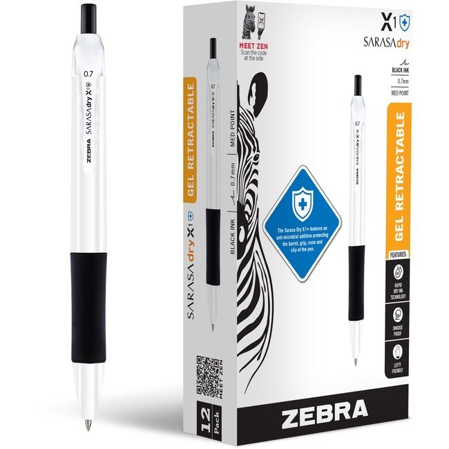 Zebra Pen Corporation Antimicrobial X1 Dzn Black ZEB41510