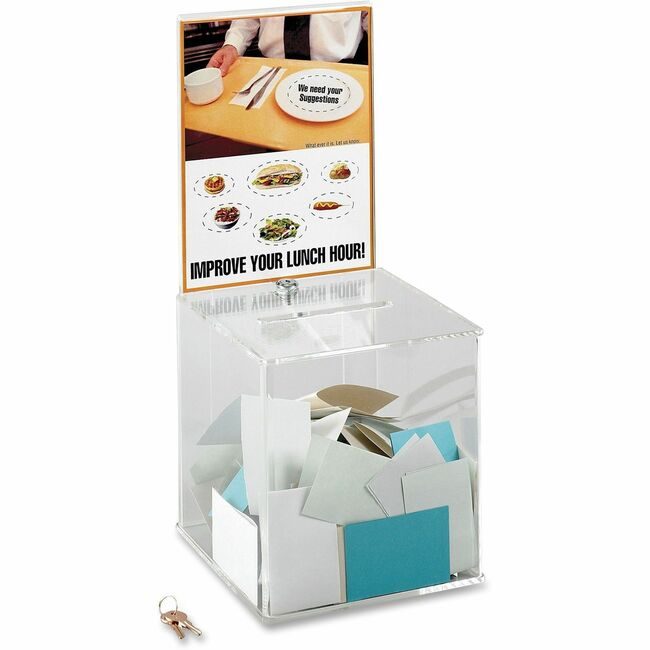 Safco Products Box Acrylic Suggestion Large SAF4234CL