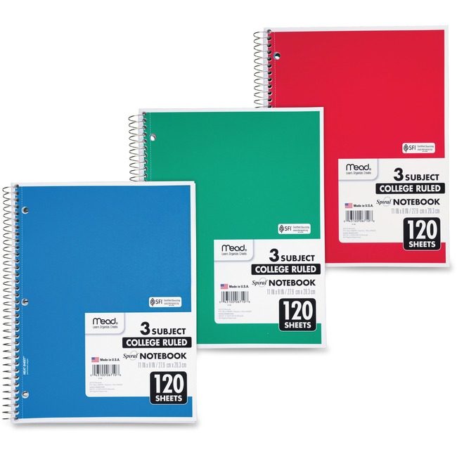 ACCO Brands Mead / Five Star Notebook Wire Cllg 3SUB 120 MEA06710