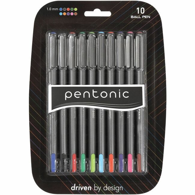 TOPS Products Pentonic Pen Bp 1.0 MM Assorted 10/PK PNTPEN12199