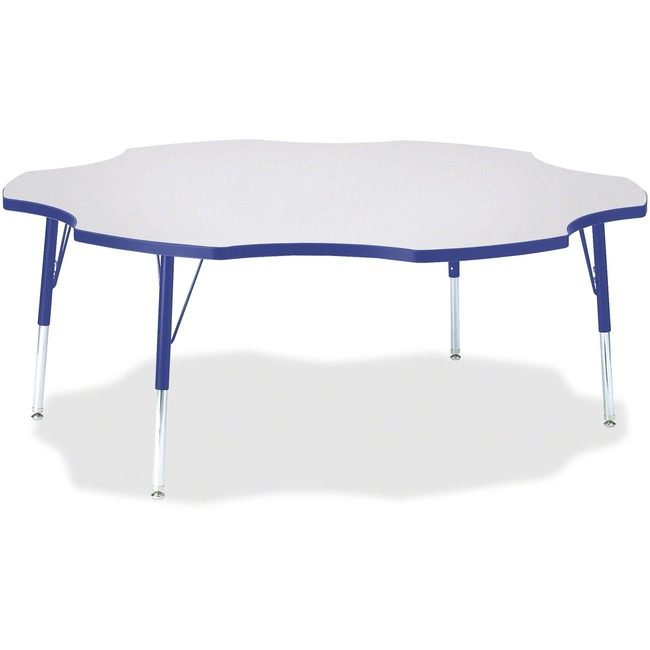 Jonti-Craft, Inc. Table Six Leaf 60" Gy/Be JNT6458JCE003
