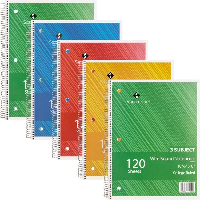 Sparco Notebook Wire Cllg 3SUB 120 SPR83254BD