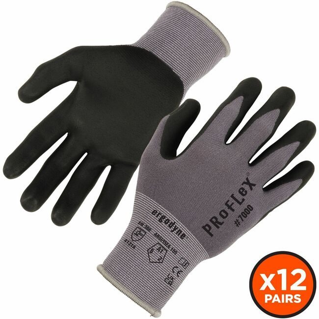 Ergodyne Glove Coated Nitrile Gray 2X EGO10366
