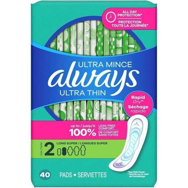 Procter & Gamble P&G Professional / product-specific brand Alw Ult 40 Sz 2 Long S4 Un 2X PGC12853