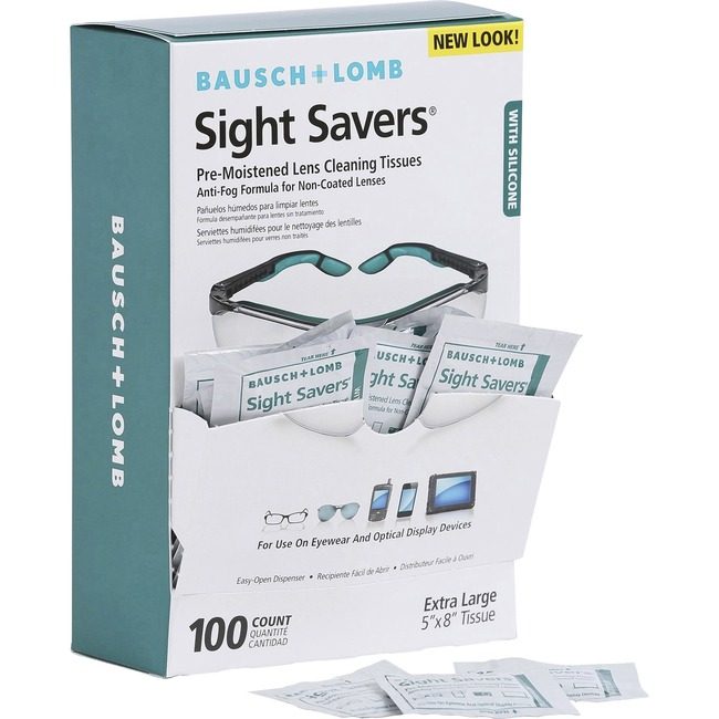 Bausch + Lomb Bausch & Lomb, Inc. + Tissue Pre-Moist 100 Pack White BAL8576