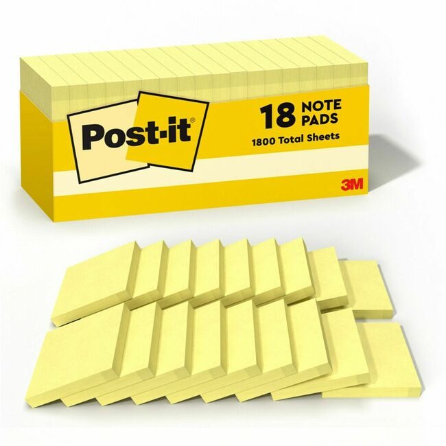 3M Company Notes Post-It 3X3 18 Pack Ca MMM654-18CP