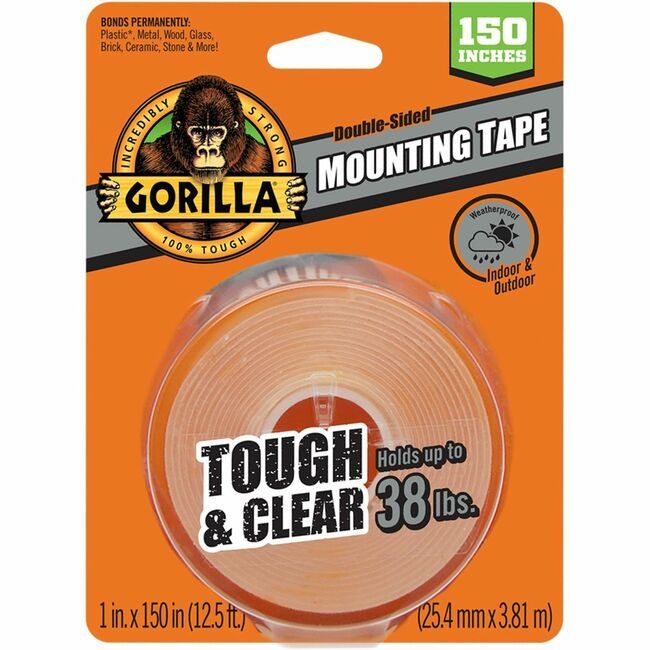 Gorilla Glue Company Tape Mount 1"X150" 38LB Clear GOR6036002