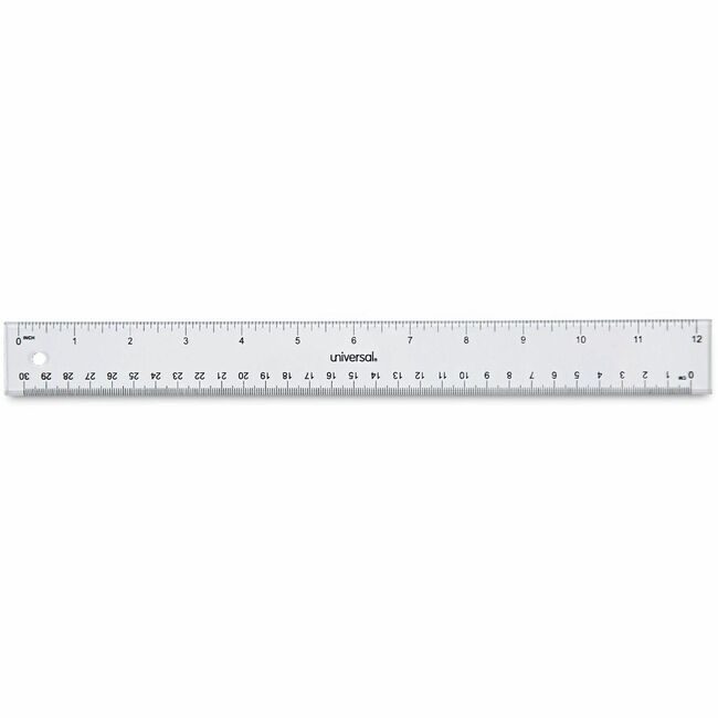 Universal Office Products Ruler Acrylic Clear 12" UNV59022