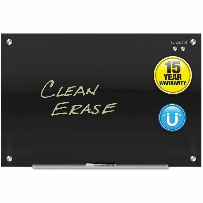 ACCO Brands Quartet Board Glass 3X2 Black QRTG3624B