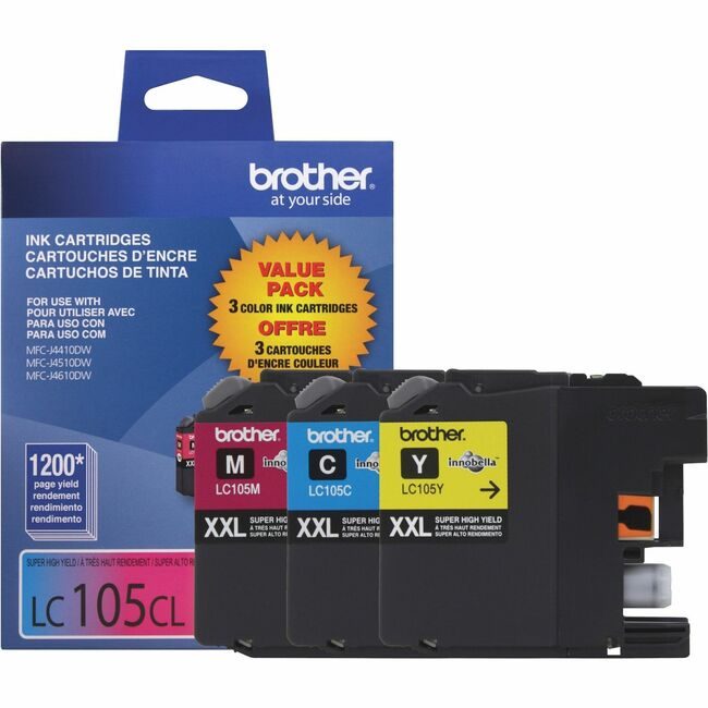 Brother International Crtdgs Ink LC105 C M&Y BRTLC1053PKS