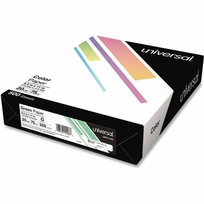 Universal Office Products Paper Xero/Dup 20# Letter Green UNV11203