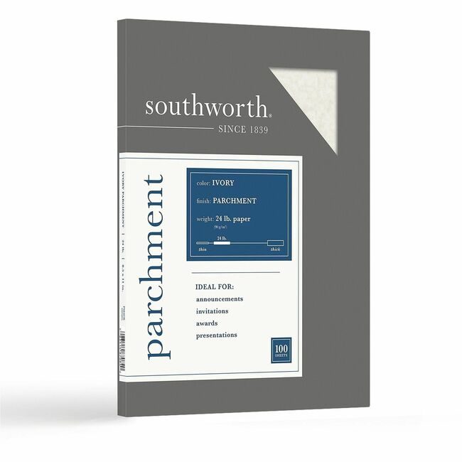 Southworth Paper Parchment 24# Ivory SOUP984CK