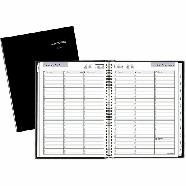 ACCO Brands AT-A-GLANCE Book Appt Premiere 8X11" Black AAGG520H-00