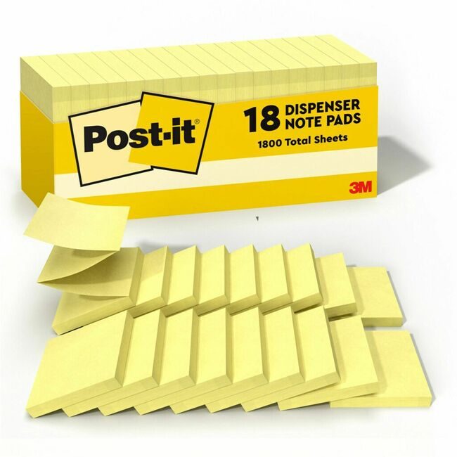 3M Company Note Popup 3X3 18 Pack Canary MMMR330-18CP