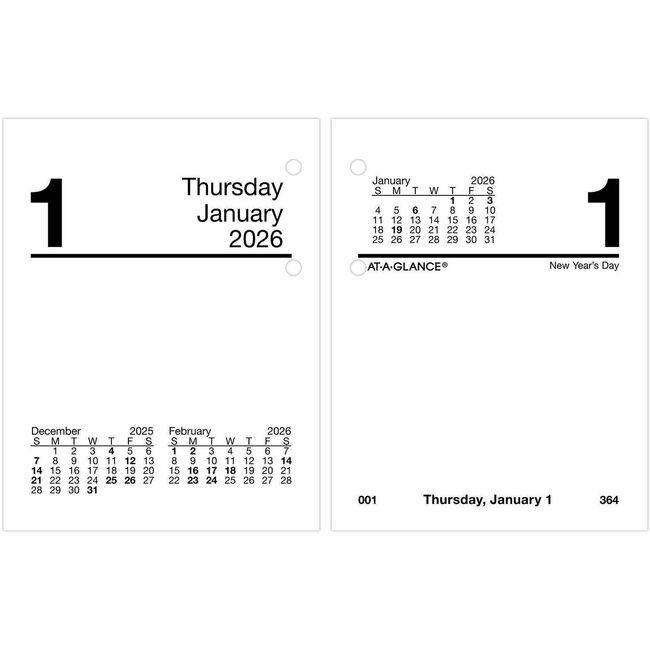 ACCO Brands AT-A-GLANCE Refill Calendar Dsk Compact AAGE919-50