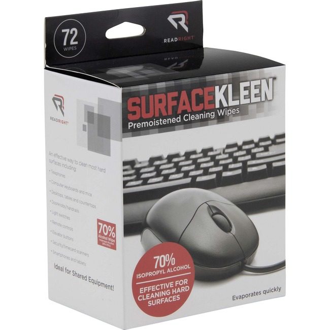 Advantus Corp. Read Right Wipes Surfacekleen 72/BX REARR15109