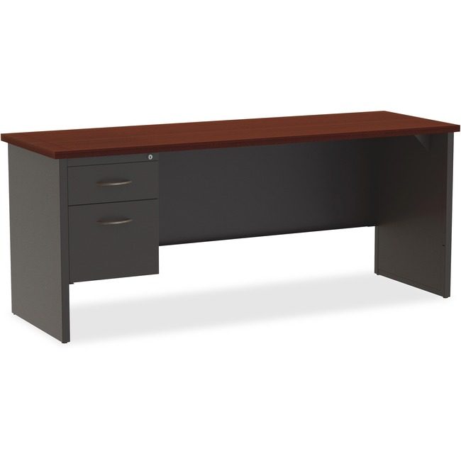 Lorell Desk 24"X72" LH PED Ch/Mh LLR79164