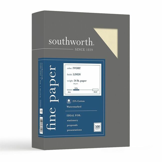 Southworth Paper Linen 25%CTN 24# Ivry SOU564C