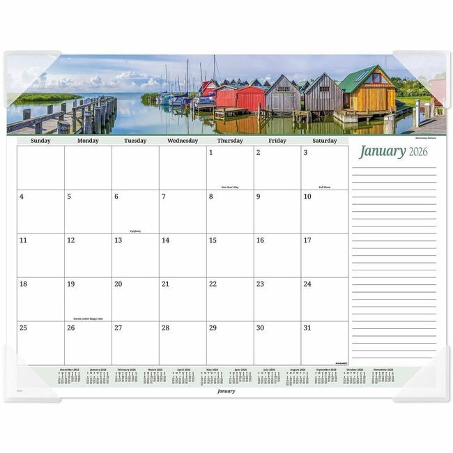ACCO Brands AT-A-GLANCE Calendar Deskpad Seascape AAG89803