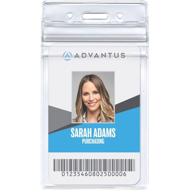Advantus Corporation Badge Credit Bus 50 Pack Clear AVT75524