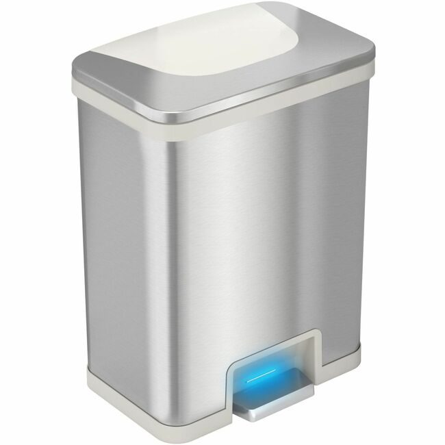 HLS Commercial Trashcan Step Power Steel HLCHLS13SW