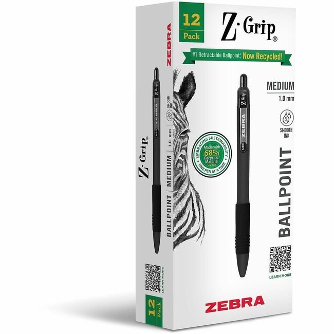 Zebra Pen Corporation Zgrip Rt Bp Rcy 1.0 Black ZEB20610
