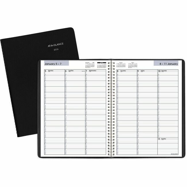 ACCO Brands AT-A-GLANCE Book Appt Weekly 8X11 Black AAGG520-00