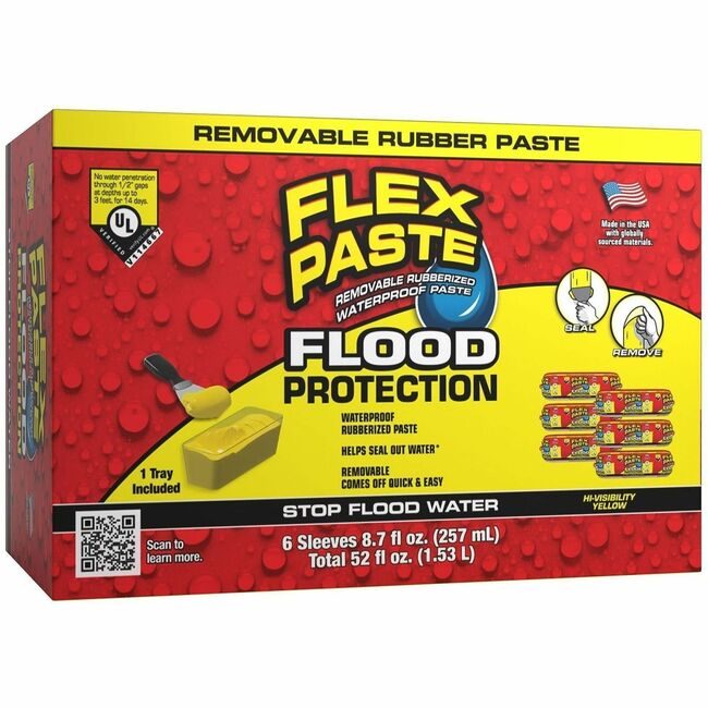 Swift Response, LLC Flex Seal Paste 6 Sleeves 52OZ Yellow FLXRPSYELR64
