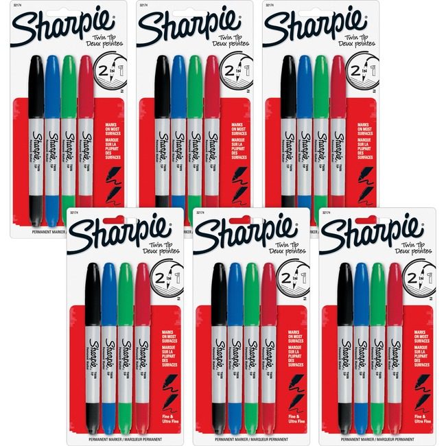 Sharpie / Expo / Prismacolor / Sanford Newell Brands / Sanford Sharpie / Expo / Prismacolor / Marker Twin Assorted 4 Pack SAN32174PPBG