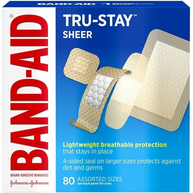 Kenvue Band-Aid Bandages Sheer Assorted 80 J&J MNI46691