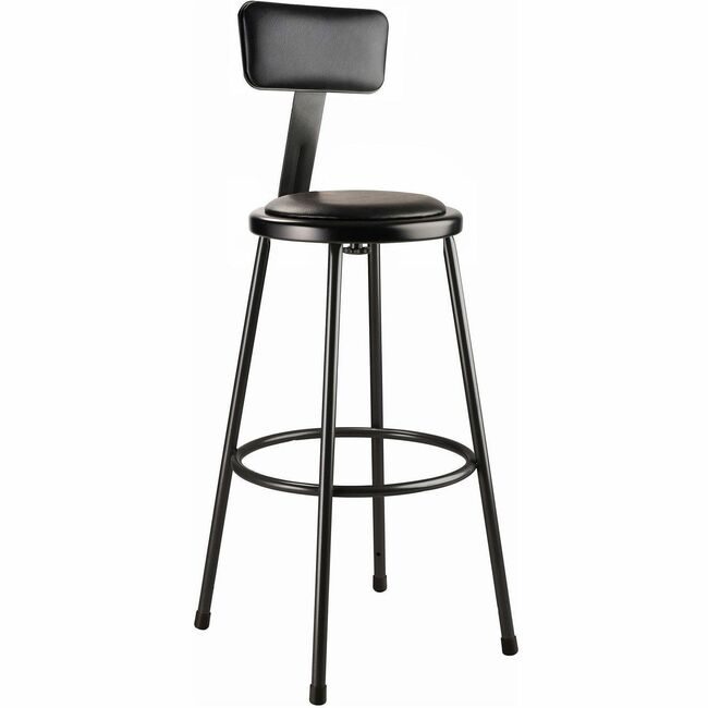 National Public Seating Stool 30IN Vin Back Black NPS6430B10