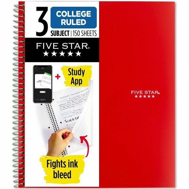 ACCO Brands Mead / Five Star Notebook Wirebnd 3SUB 150SH MEA06210