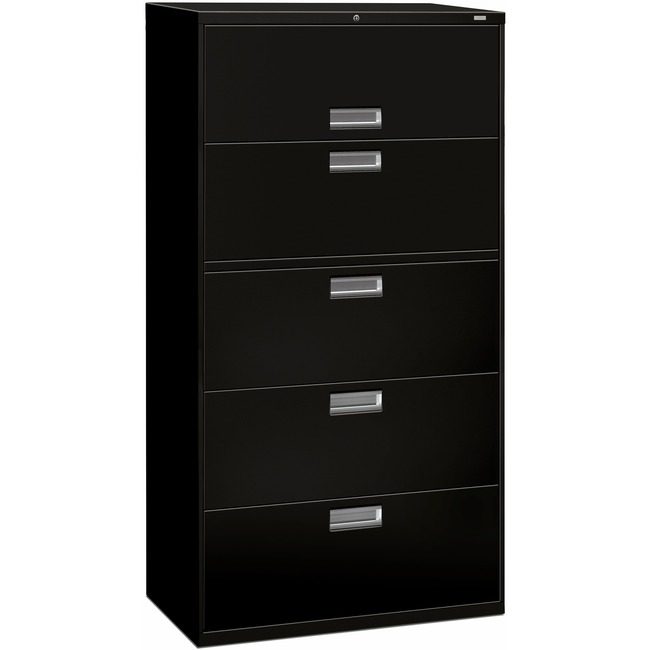 The HON Company File Lat 5DRW 36"-W/LOCK Black HON685L-P