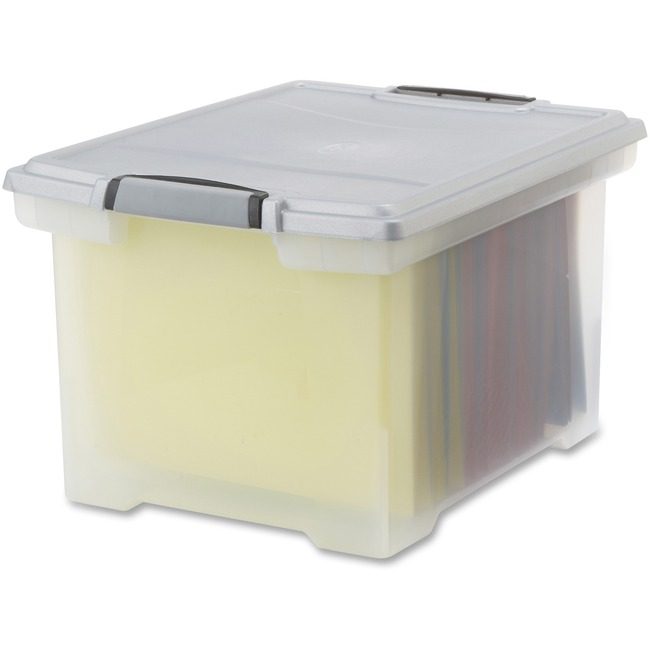 Storex File Ltr/Lgl Tote Clear STX61530U01C