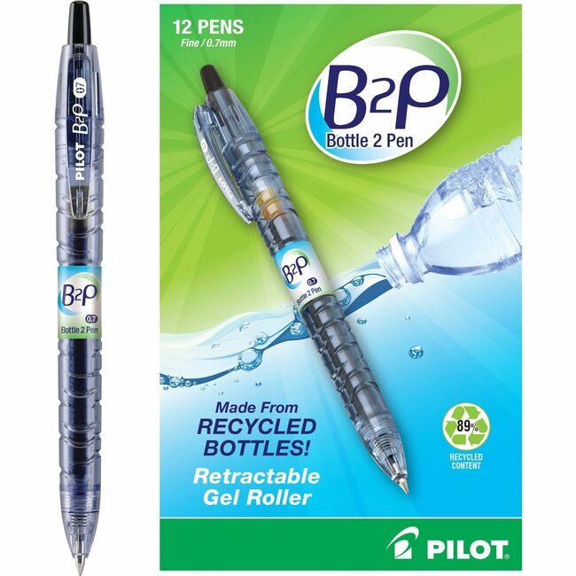 Pilot Corporation of America Pen Gel B2P Fine Clr Brl Black PIL31600