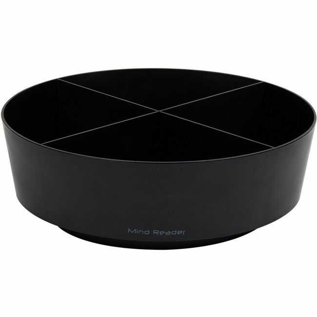 Mind Reader Products Carousel 4COMPARTMENT Black EMSLAZSNACKCT