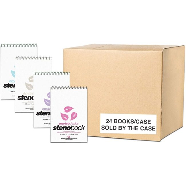Roaring Spring Paper Products Colored Steno Book Pack ROA12354CS