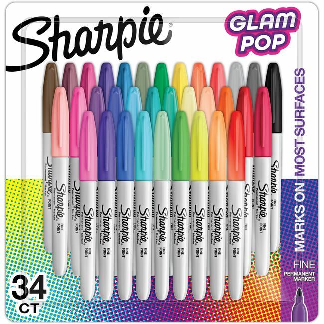 Sharpie / Expo / Prismacolor / Sanford Newell Brands / Sanford Sharpie / Expo / Prismacolor / Marker Shrp Fn Glampop 34 Count SAN2185331
