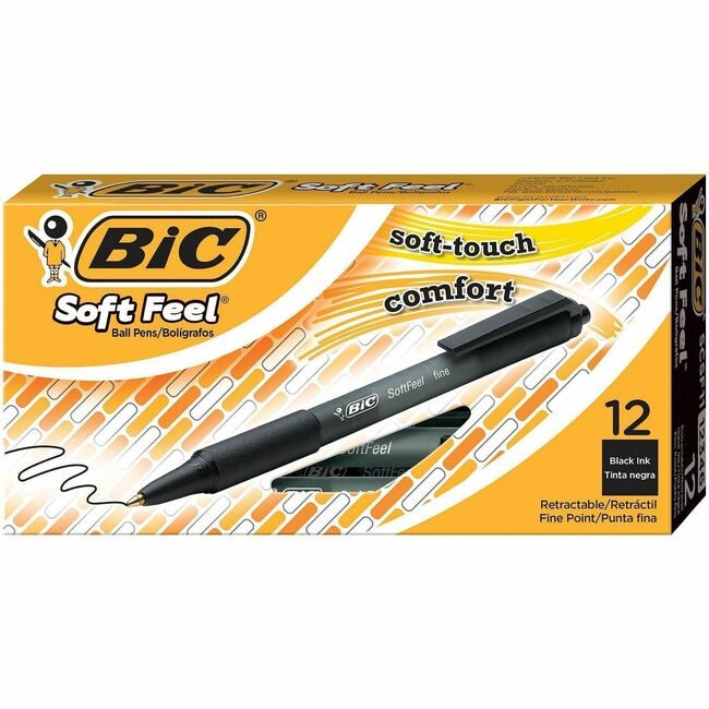 BIC Corporation Pen Softfeel Bp Rt Fine Black BICSCSF11BK