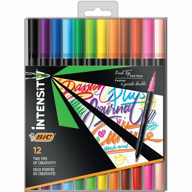 BIC Corporation Markers FINELINER 2N1 DUAL BICFPINDP12AST