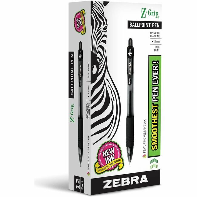 Zebra Pen Corporation Z-Grip Bp Rt 1.0MM Black ZEB22210