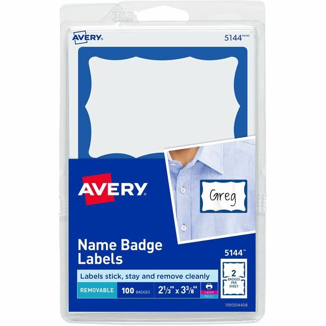 Avery Products Corporation Badge Adhesive Be Brdr 100 AVE5144