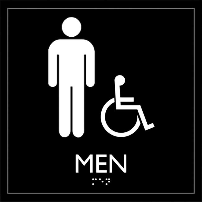 Lorell Sign 8"X8" Ada Mens Acc LLR02659