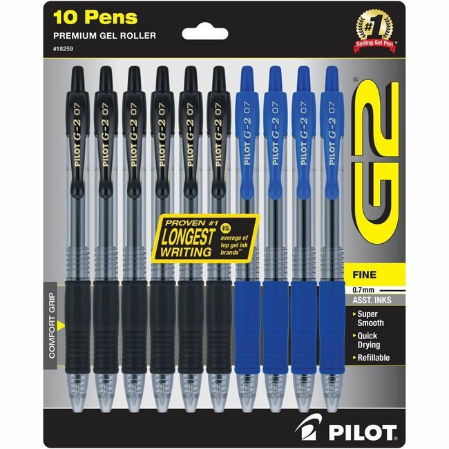 Pilot Corporation of America Pen Gel G2 Fine 6BLK/4BLU PIL18259