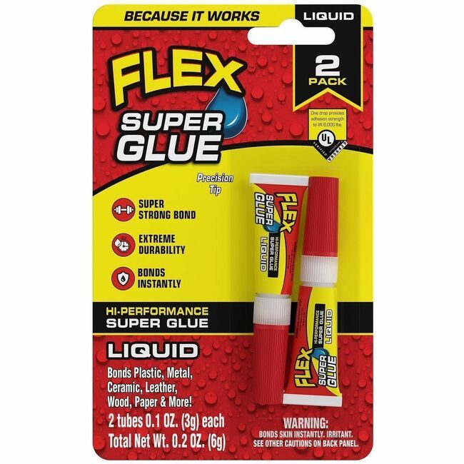 Swift Response, LLC Flex Seal Glue Super Liquid Tube 2 Pack FLXSGLIQ2X3
