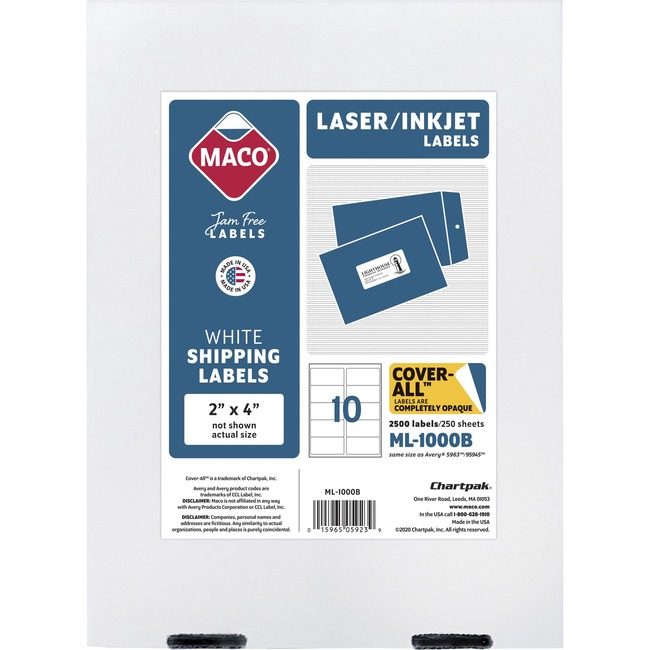 Chartpak, Inc. Maco Label Lsr 2X4 We MACML-1000B