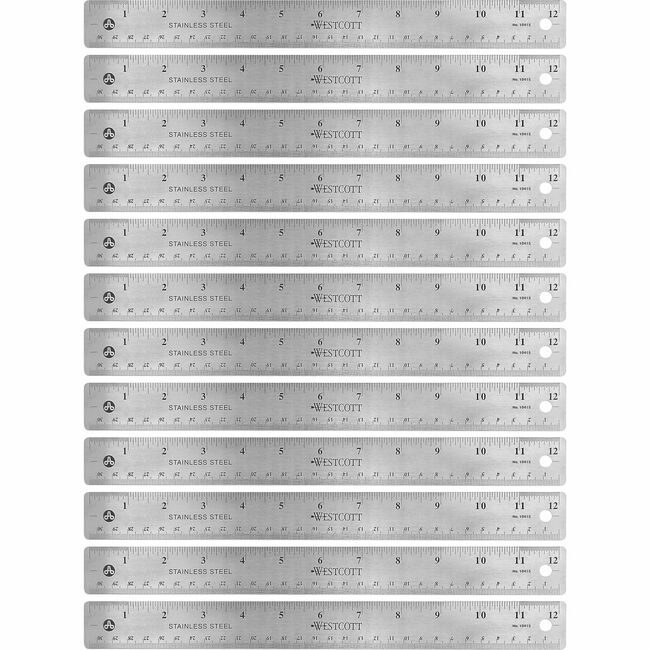 Westcott / Acme United Acme United Corporation Westcott / Ruler Stainless Steel 12" ACM10415BX
