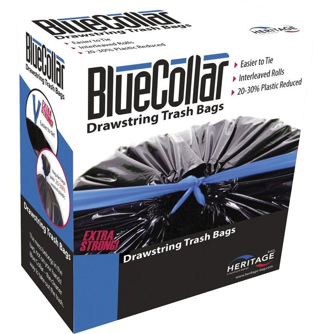 Heritage Bag / Novolex Liner Can 30GAL Black 65LB HERN6034YKRC1