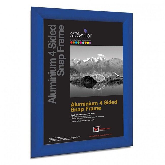 Stewart Superior Seco Snapframe Almnm 24X36 Blu SSCSN2436BLUE